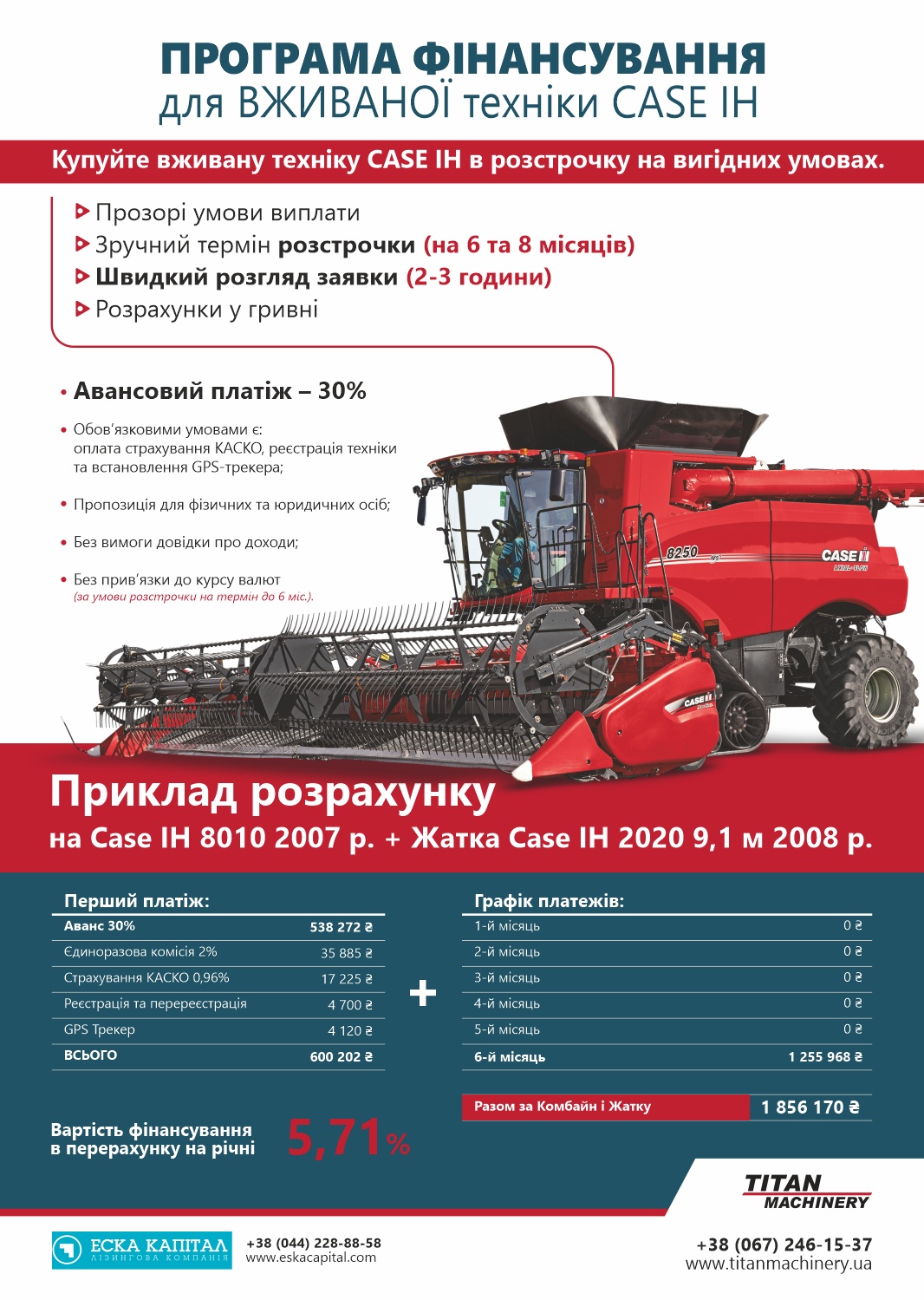 Програма фінансування для вживаної техніки CASE IH