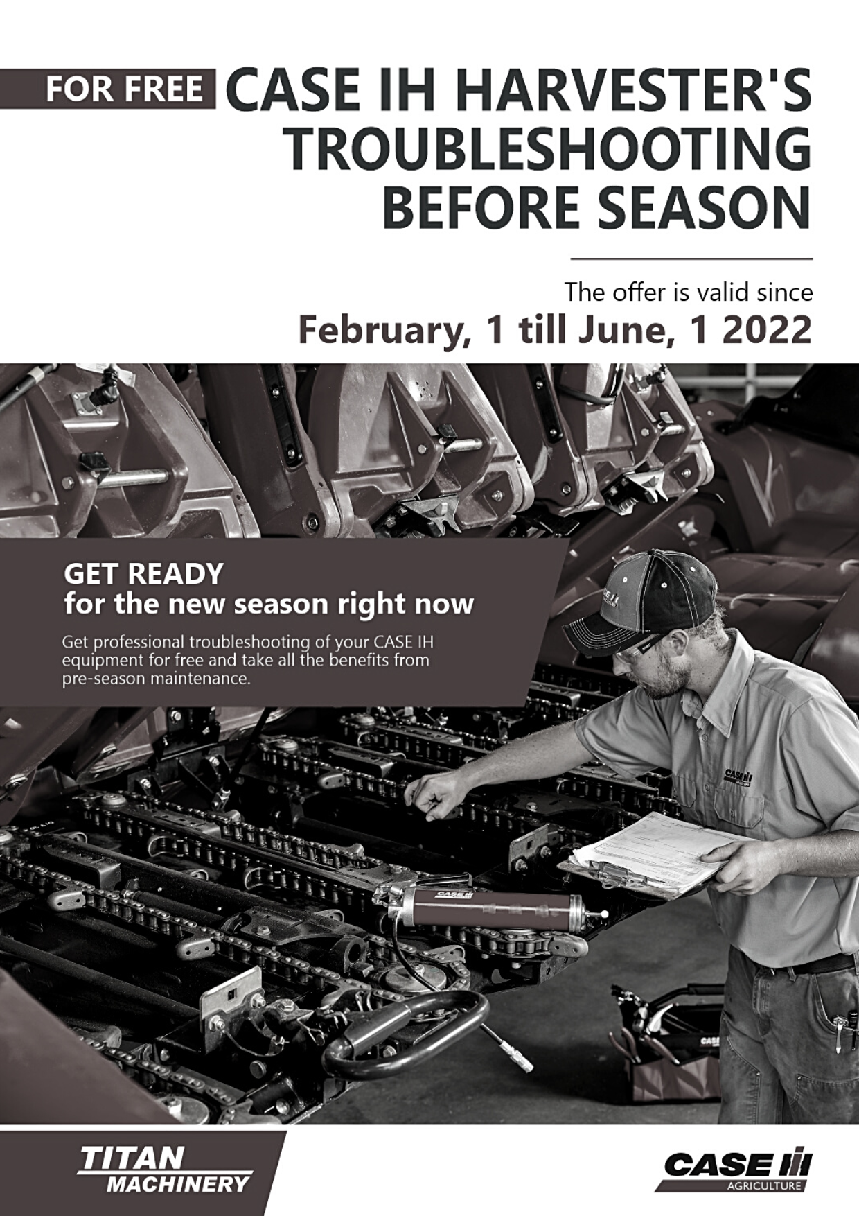 Case IH harvester's troubleshooting before season FOR FREE