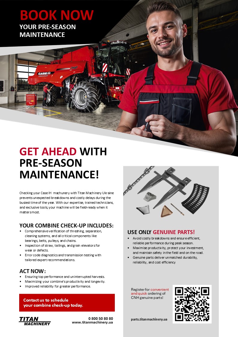 FREE pre-season check of CASE IH machinery
